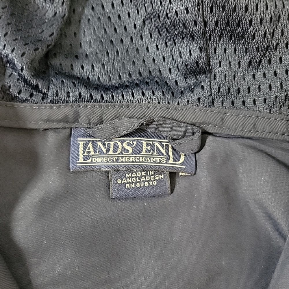 Lands' End Boy's Blue Hooded W/ Pocket Lightweight Windbreaker Jacket, S - Picture 7 of 10